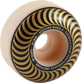SPITFIRE F4 99a CLASSIC SWIRL 50mm WHT W/BRONZE WHEELS SET