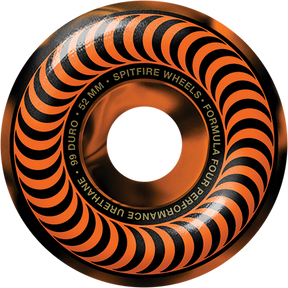 SPITFIRE F4 99a CLASSIC SWIRL 52mm BLK W/ORG WHEELS SET