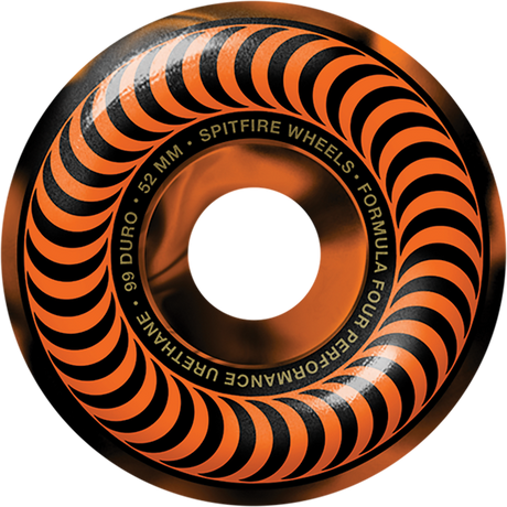 SPITFIRE F4 99a CLASSIC SWIRL 52mm BLK W/ORG WHEELS SET