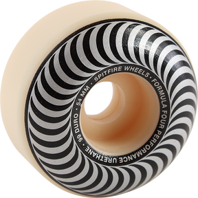 SPITFIRE F4 99a CLASSIC SWIRL 54mm WHT W/SILVER WHEELS SET