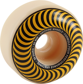 SPITFIRE F4 99a CLASSIC SWIRL 55mm WHT W/YELLOW WHEELS SET