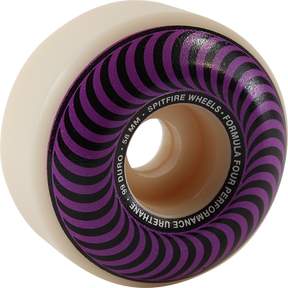 SPITFIRE F4 99a CLASSIC SWIRL 58mm WHT W/PURPLE WHEELS SET