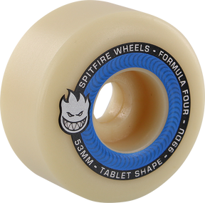 SPITFIRE F4 99a TABLET 53mm NAT/BLUE WHEELS SET