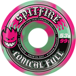 SPITFIRE F4 99A CONICAL FULL 53MM PINK/TEAL SWIRL WHEELS SET