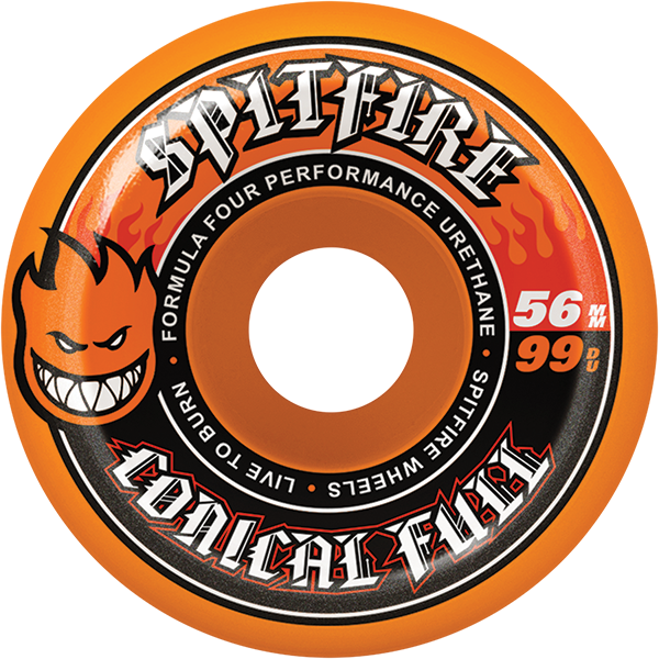 SPITFIRE F4 99A CONICAL FULL 56MM ORANGE WHEELS SET