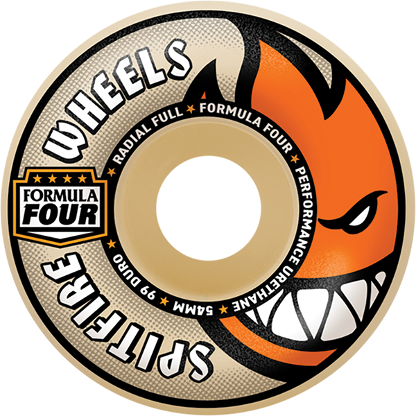SPITFIRE F499 RADIAL FULL 56MM 99A NAT/ORG WHEELS SET