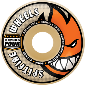 SPITFIRE F499 RADIAL FULL 60MM 99A NAT/ORG WHEELS SET