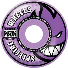 SPITFIRE F4 99a RADIAL FULL COLORS 54MM LT.PURPLE WHEELS SET
