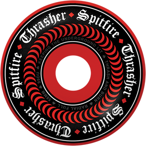 SPITFIRE F4 99A RADIAL FULL THRASHER OATH 58MM RED WHEELS SET