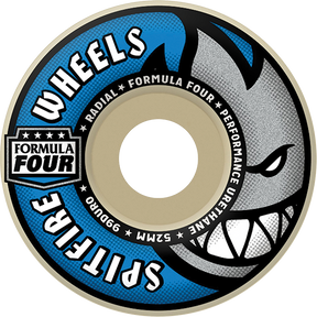 SPITFIRE F4 99a RADIAL 52mm NATURAL/BLUE WHEELS SET