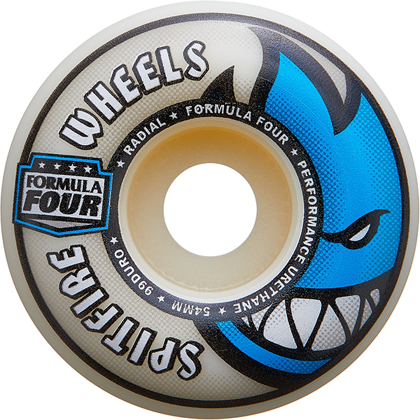 SPITFIRE F4 99a RADIAL 54mm NATURAL/BLUE WHEELS SET