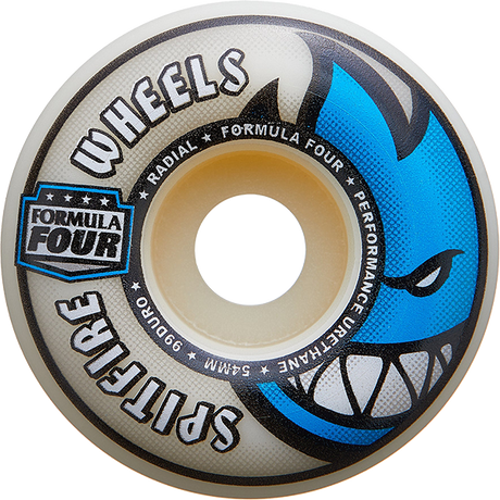 SPITFIRE F4 99a RADIAL 54mm NATURAL/BLUE WHEELS SET