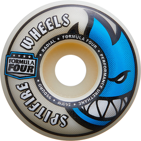 SPITFIRE F4 99a RADIAL 56mm NATURAL/BLUE WHEELS SET