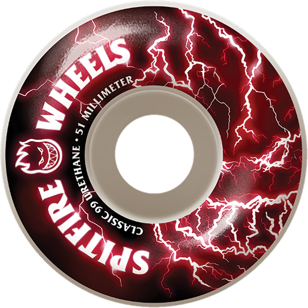 SPITFIRE FIREBOLT CLASSIC 51MM 99A WHT/RED WHEELS SET