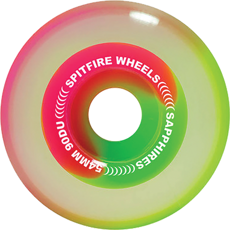 SPITFIRE SAPPHIRE 90DU CRUISER 54MM PINK/GREEN WHEELS SET