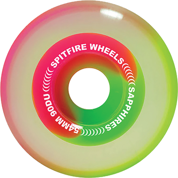 SPITFIRE SAPPHIRE 90DU CRUISER 54MM PINK/GREEN WHEELS SET