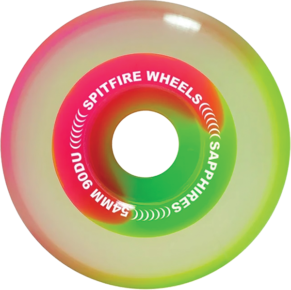 SPITFIRE SAPPHIRE 90DU CRUISER 56MM PINK/GREEN WHEELS SET