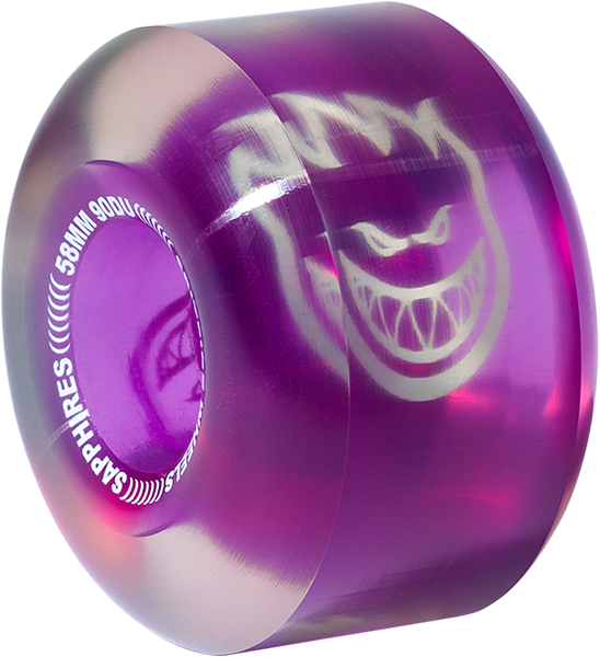 SPITFIRE SAPPHIRE 90DU CRUISER 58MM CLR/PURPLE WHEELS SET