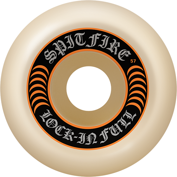 SPITFIRE F4 99A LOCK-IN FULL 57MM NAT/ORG WHEELS SET