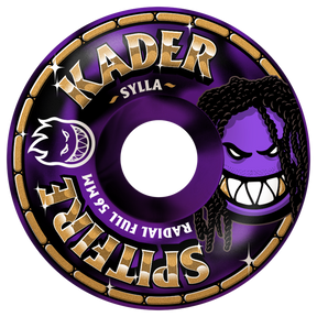 SPITFIRE SYLLA F4 99A ROLLY RAD FULL 56MM BLK/PUR SWIRL WHEELS SET