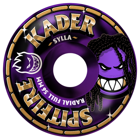 SPITFIRE SYLLA F4 99A ROLLY RAD FULL 56MM BLK/PUR SWIRL WHEELS SET