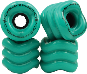 SHARK CALIFORNIA ROLL 60mm 78a SOLID TURQUOISE BLK WHEELS SET