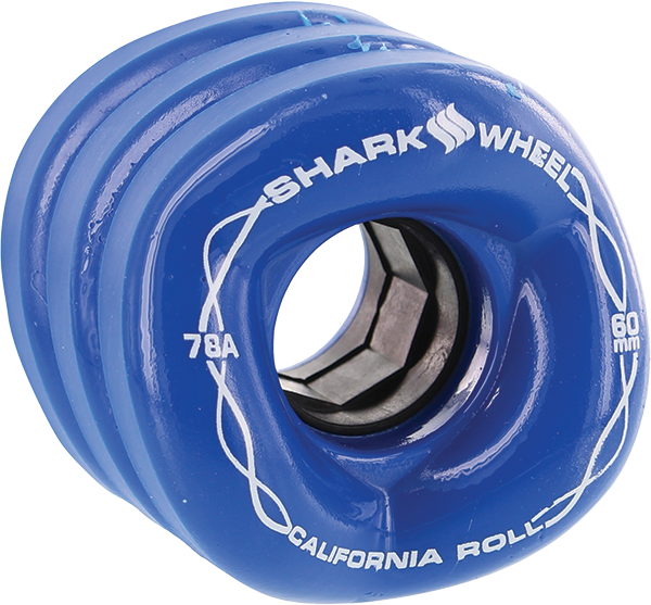 SHARK CALIFORNIA ROLL 60mm 78a IBIZA BLUE WHEELS SET