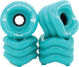 SHARK DNA 72mm 78a SOLID TURQUOISE BLACK WHEELS SET