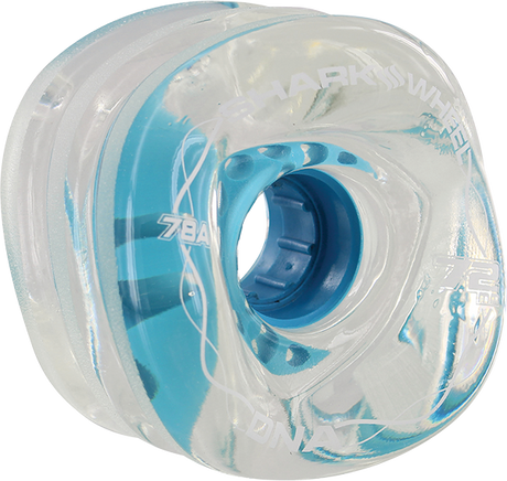 SHARK DNA 72mm 78a CLEAR/BLUE Wheels Set