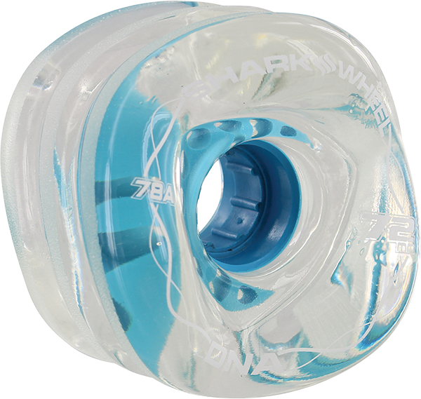 SHARK DNA 72mm 78a CLEAR/BLUE Wheels Set