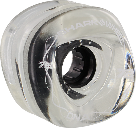 SHARK DNA 72mm 78a CLEAR/BLACK Wheels Set