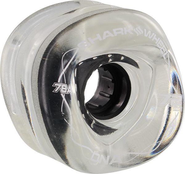 SHARK DNA 72mm 78a CLEAR/BLACK Wheels Set