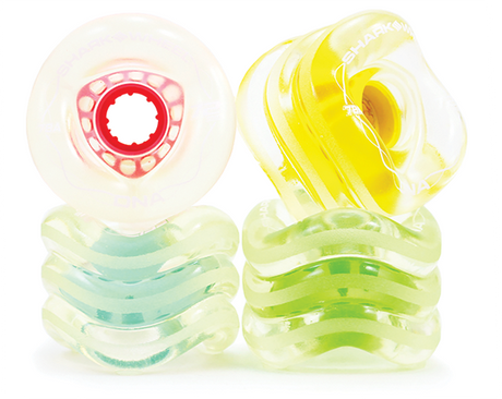 SHARK DNA 72mm 78a CLEAR/MULTICOLOR WHEELS SET