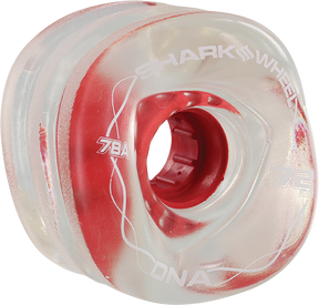 SHARK DNA 72mm 78a CLEAR/RED Wheels Set