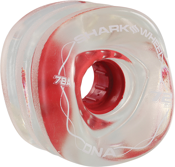 SHARK DNA 72mm 78a CLEAR/RED Wheels Set