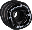 SHARK DNA 72mm 78a SOLID BLACK/WHT WHEELS SET