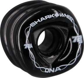 SHARK DNA 72mm 78a SOLID BLACK/WHT WHEELS SET
