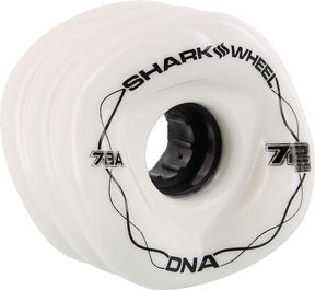 SHARK DNA 72mm 78a SOLID WHITE/BLK WHEELS SET