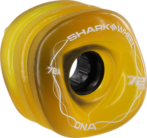 SHARK DNA 72mm 78a TRANS.AMBER/WHT WHEELS SET