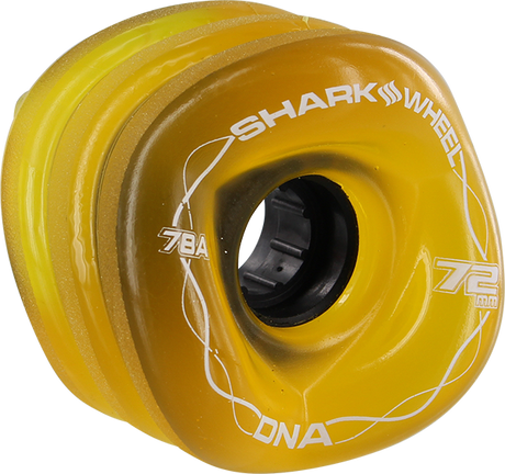SHARK DNA 72mm 78a TRANS.AMBER/WHT WHEELS SET