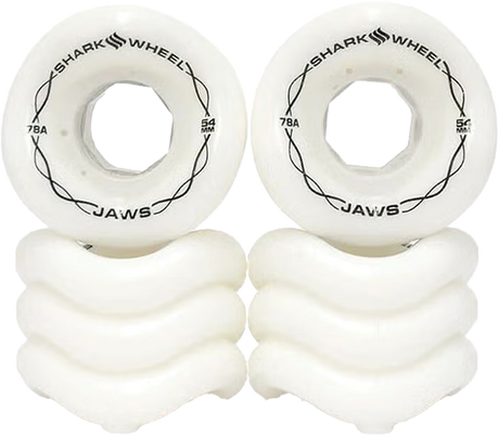 SHARK JAWS 54mm 78a WHITE WHEELS SET