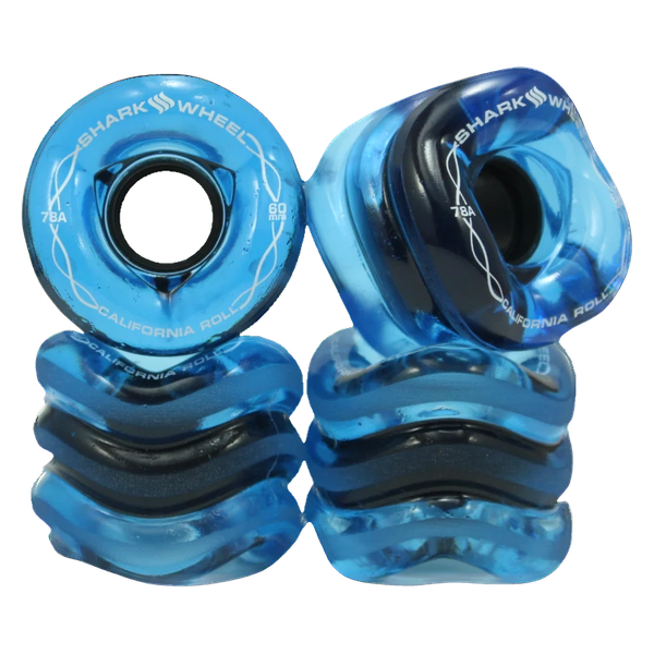 SHARK HIDECOMPLY CALIF.ROLL 60MM 78A SAPPHIRE WHEELS SET