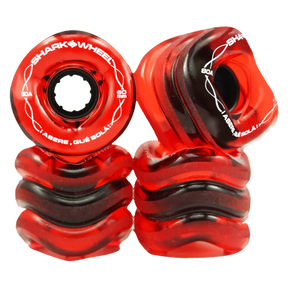 SHARK PEREZ CALIFORNIA ROLL 60MM 80A TRANSLUCENT RED WHEELS SET