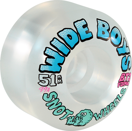SNOT WIDE BOYS 51MM 99A CLEAR BLUE WHEELS SET