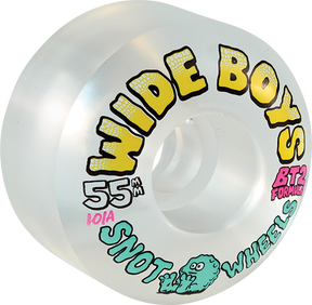 SNOT WIDE BOYS 55MM 101A CLEAR YELLOW WHEELS SET