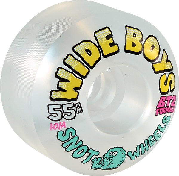 SNOT WIDE BOYS 55MM 101A CLEAR YELLOW WHEELS SET