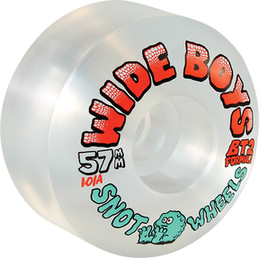 SNOT WIDE BOYS 57MM 101A CLEAR ORANGE WHEELS SET