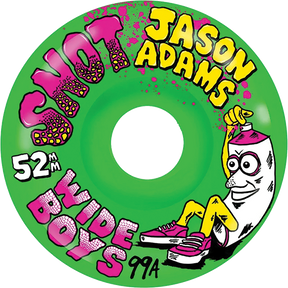 SNOT ADAMS WIDE BOYS 52MM 99A GREEN WHEELS SET