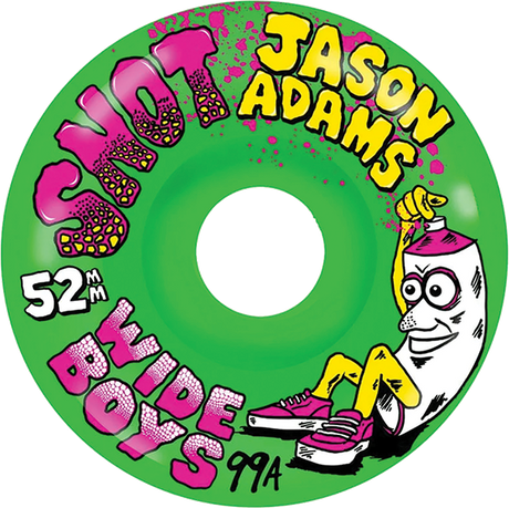 SNOT ADAMS WIDE BOYS 52MM 99A GREEN WHEELS SET