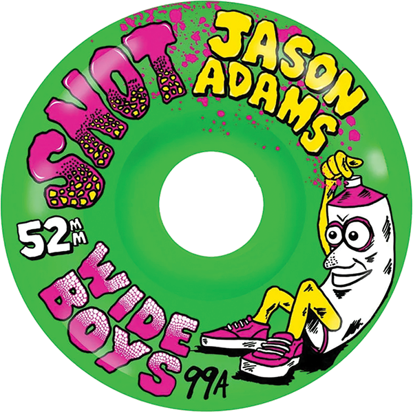 SNOT ADAMS WIDE BOYS 52MM 99A GREEN WHEELS SET